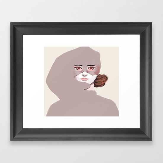 Untitled in Red Framed Art Print
