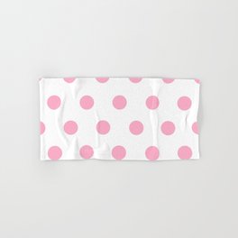 Pink Polka Dot Design Hand & Bath Towel