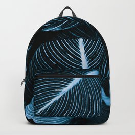 Unbridled - teal Backpack | Jungle, Vibrant, Stripes, Night, Dark, Curated, Black, Tropical, Teal, Green 
