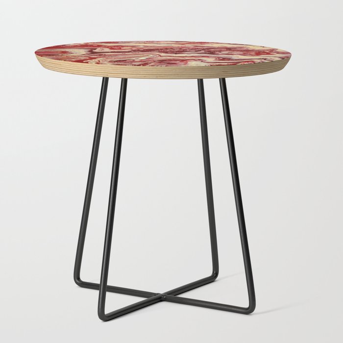 Red Velvet Side Table