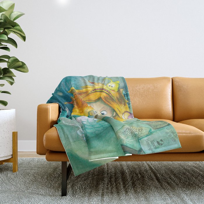 How mermaids get new books Throw Blanket