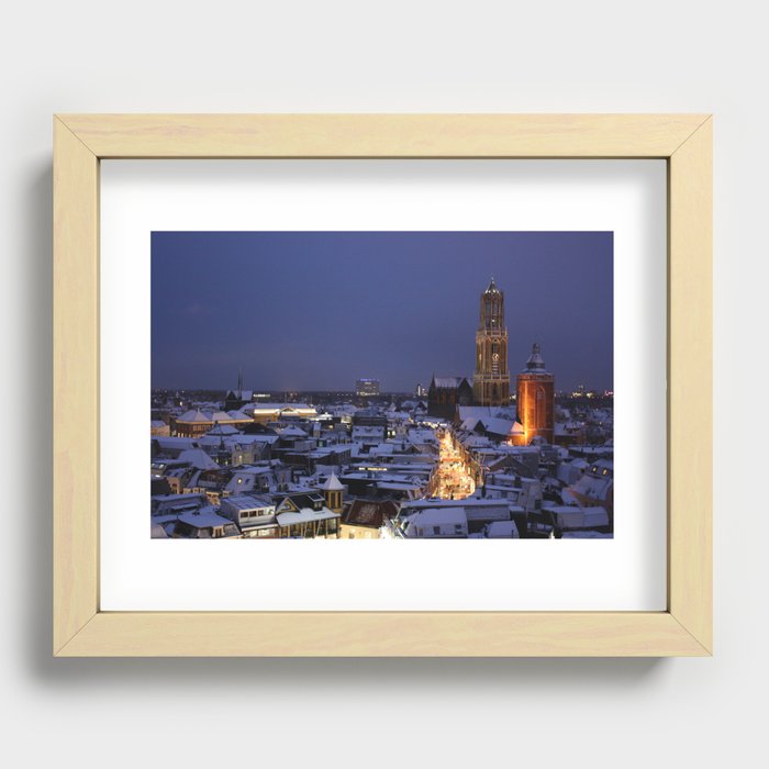 Winter in Utrecht Recessed Framed Print