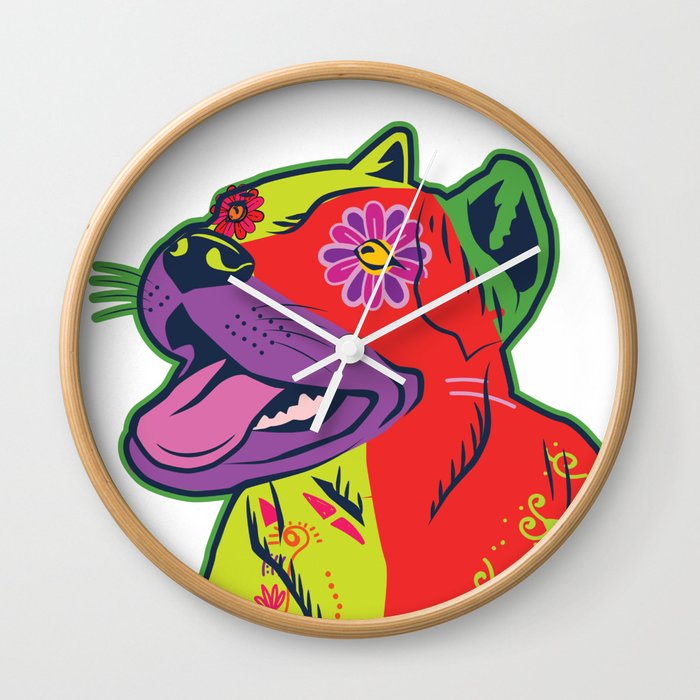 Pit Bull Dog Colorful Abstract Art Digitalart Gift Wall Clock By Abstractarts