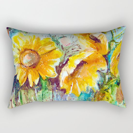 bouquet of sunflowers Rectangular Pillow