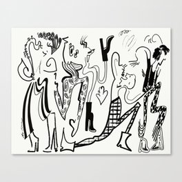 Dancers and Musicians Canvas Print