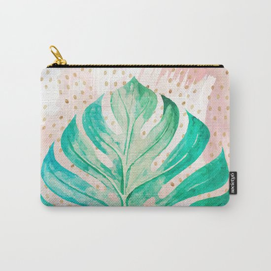 Leaf plant with golden points Carry-All Pouch