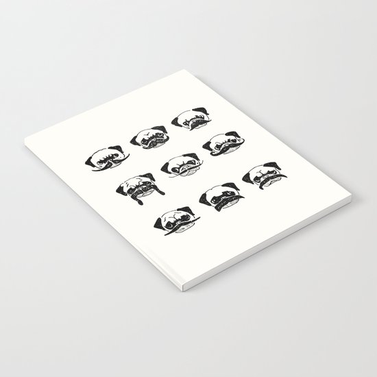 Moustaches of The Pug Notebook
