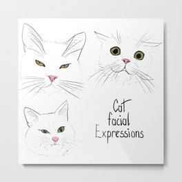 Cat facial expressions Metal Print | Ink Pen, Cats, Digital, Miu, Neko, Gatto, Cute Cats, Acrylic, Katter, Adorable 