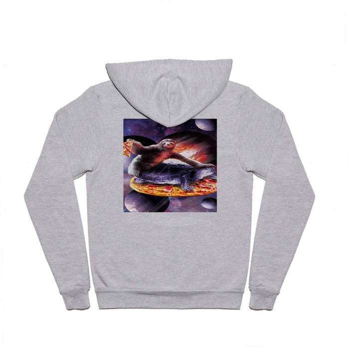 Trippy Space Sloth Turtle - Sloth Pizza Hoody