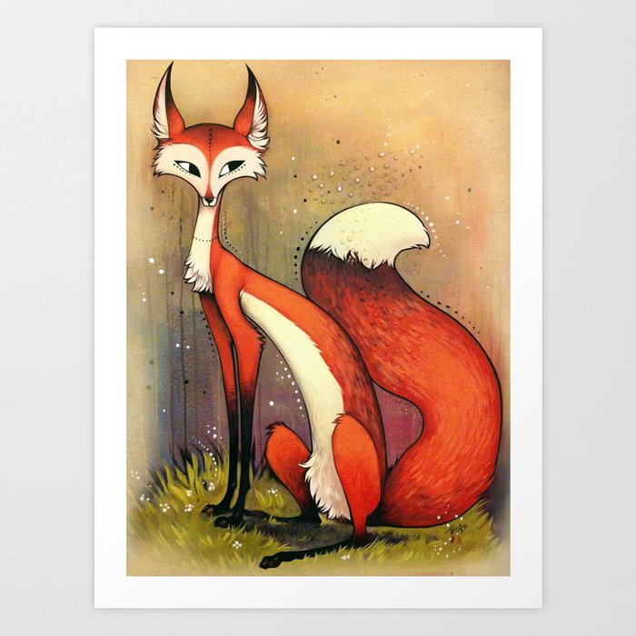 Foxy Art Print