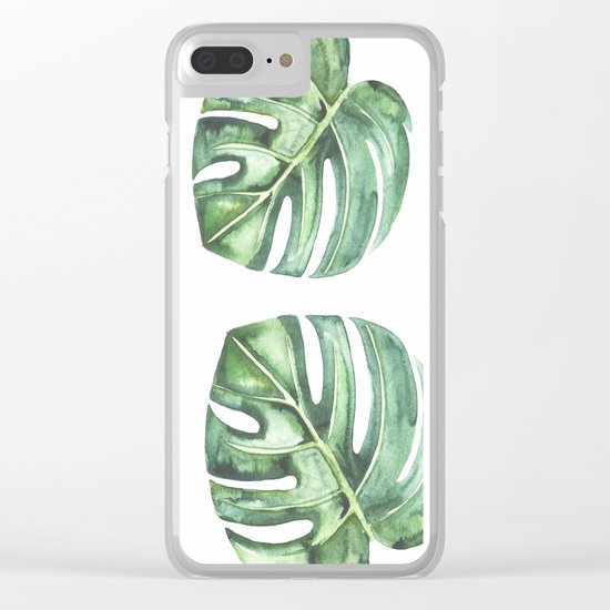 Monstera #society6 Clear iPhone Case