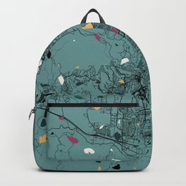 Reno - USA - City Map - Terrazzo Authentic Town Map Backpack