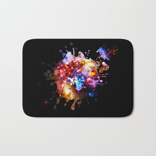 Abstract Galaxy Splatter Bath Mat