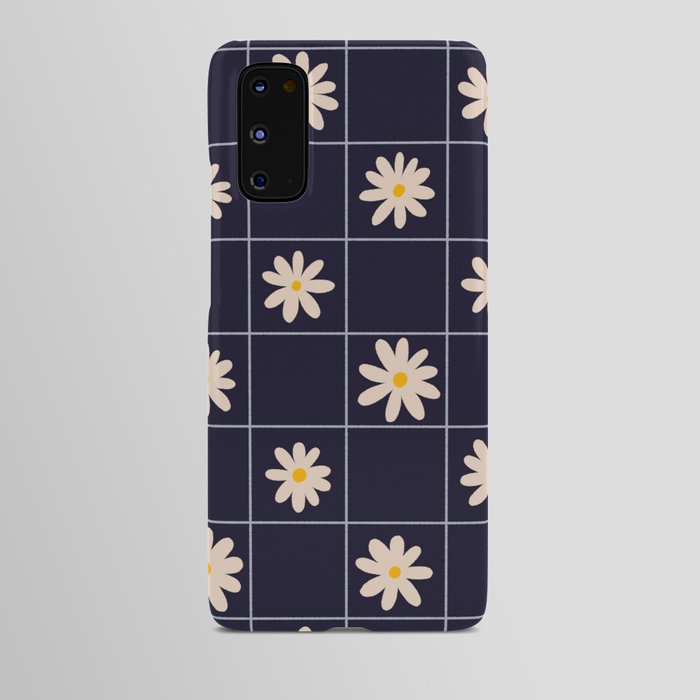 Garden Grid - Navy & White Android Case