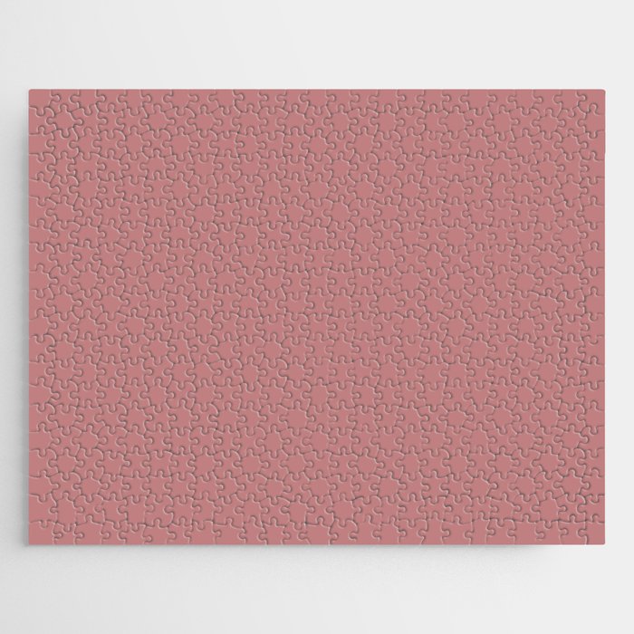 Brownish Pink Solid Color Popular Hues - Patternless Shades of Pink Collection - Hex Value #C08081 Jigsaw Puzzle