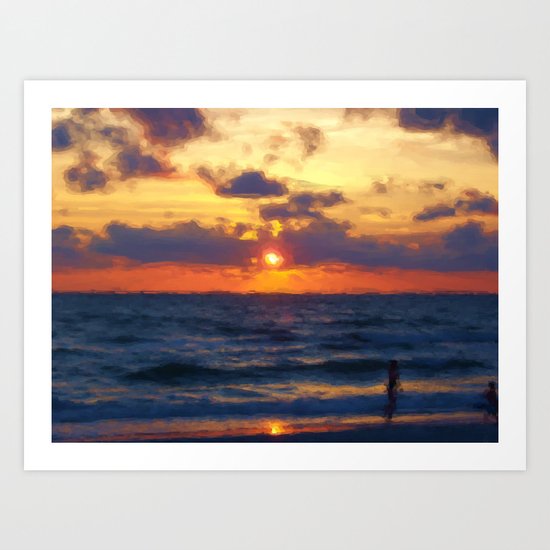 Sunset on Marco Island Art Print