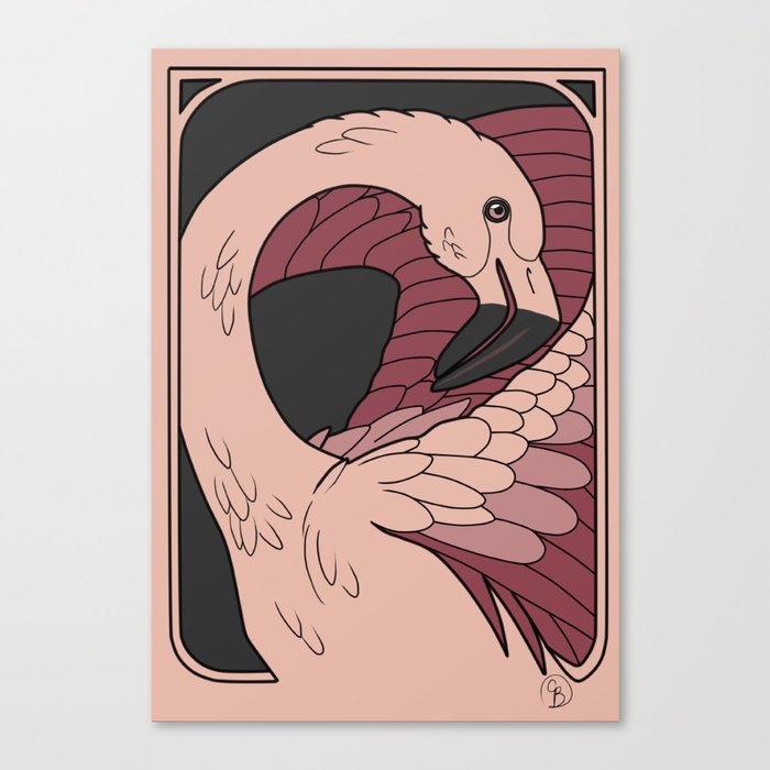 Nobel Flamingo Canvas Print