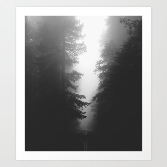 Foggy Road Art Print