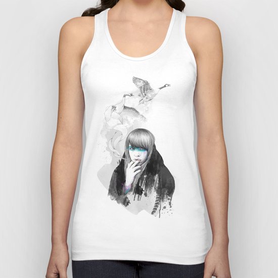 Swan Love Unisex Tank Top