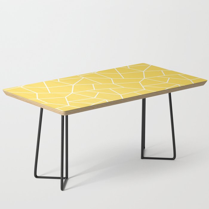 Mosaic Art Tile Yellow Coffee Table