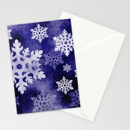 Night Snow Stationery Card