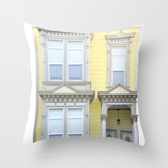 Yellow House San Francisco Throw Pillow