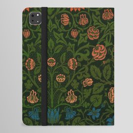 William Morris Violet, Columbine, Sunflower & Calla lily floral print textile pattern 19th century art for duvet, comforter, curtains, pillows, and home and wall decor  iPad Folio Case
