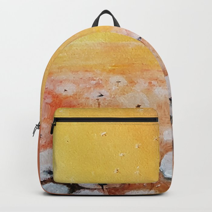 Sunrise and Dandelions, Watercolor Backpack
