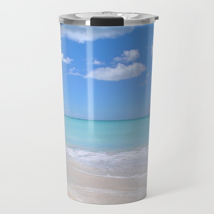 View of the sea from the beach Travel Mug
