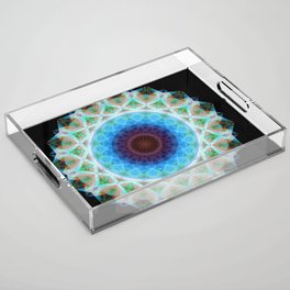 Blue And Green Mandala - Starlight Acrylic Tray