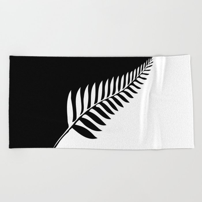 Silver Fern of New Zealand Beach Towel
