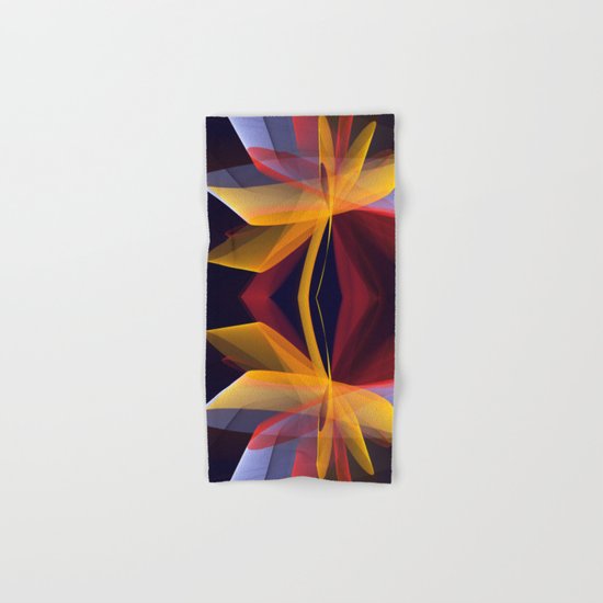 Transparent foldings, modern colourful abstract Hand & Bath Towel
