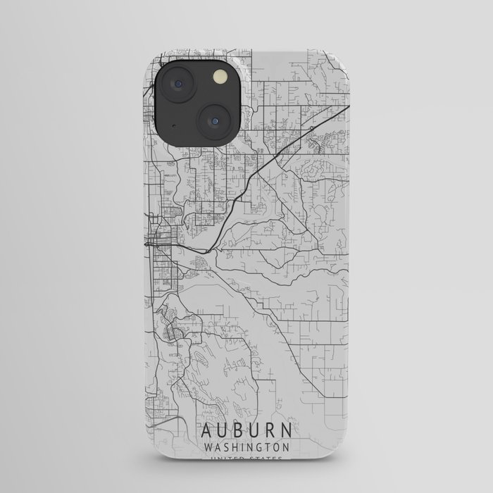 Auburn Washington city map iPhone Case