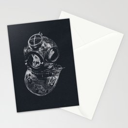 Macaque Diver Stationery Cards