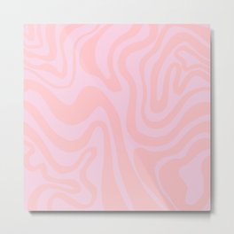 Pink on Pink Liquid Swirl Metal Print