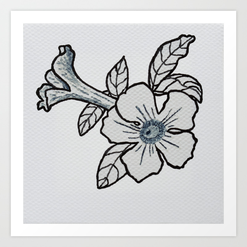 Trumpet Flower Art Print By Bportela Society6