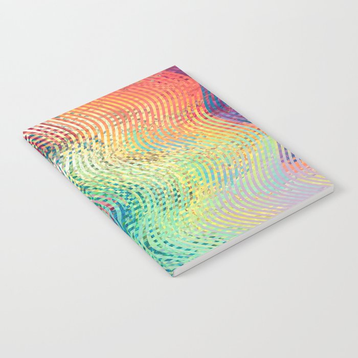 Kaleidoscopic Waves: Multi-colored Groovy Wave Notebook