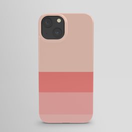 Blush Pink Minimalist Solid Color Block Stripes iPhone Case