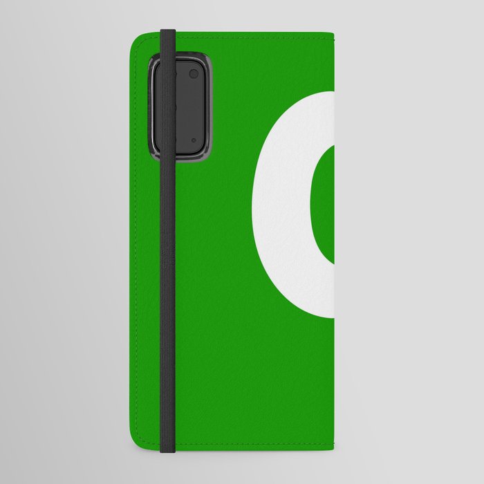letter Q (White & Green) Android Wallet Case