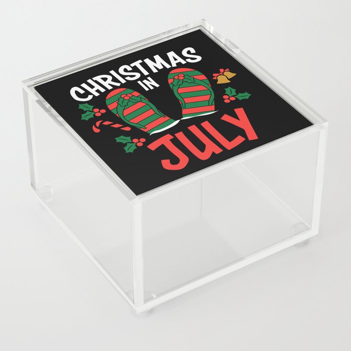 Christmas In July Flip Flops Acrylic Box
