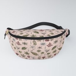 Pastel red wildflowers pattern Fanny Pack