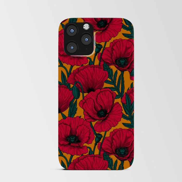 Red poppy garden    iPhone Card Case