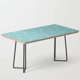 Blooms on Twill pastel turquoise Coffee Table