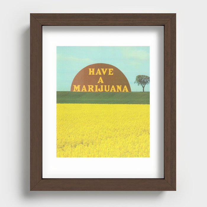 Have A Marijuana Collage  Recessed Framed Print