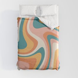 Abstract Wavy Stripes LXIII Duvet Cover