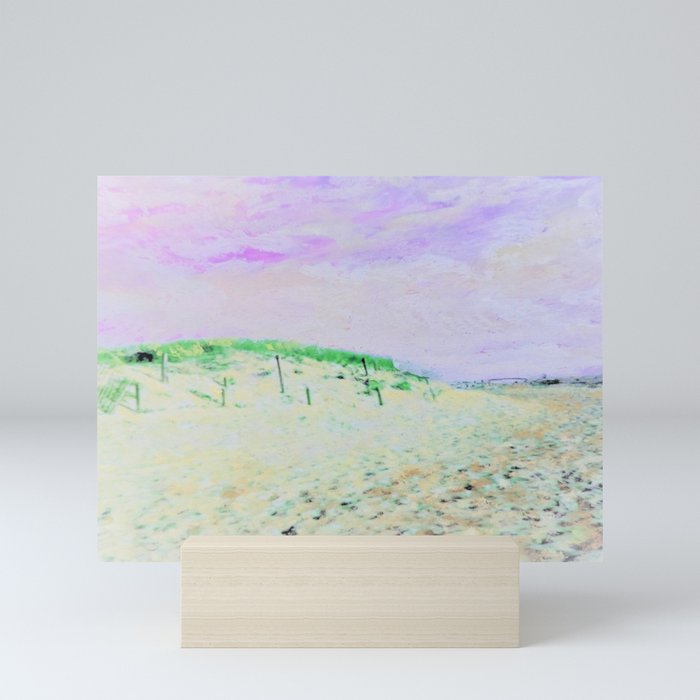Dunes 3, Soft, Oil Pastel Drawing Mini Art Print