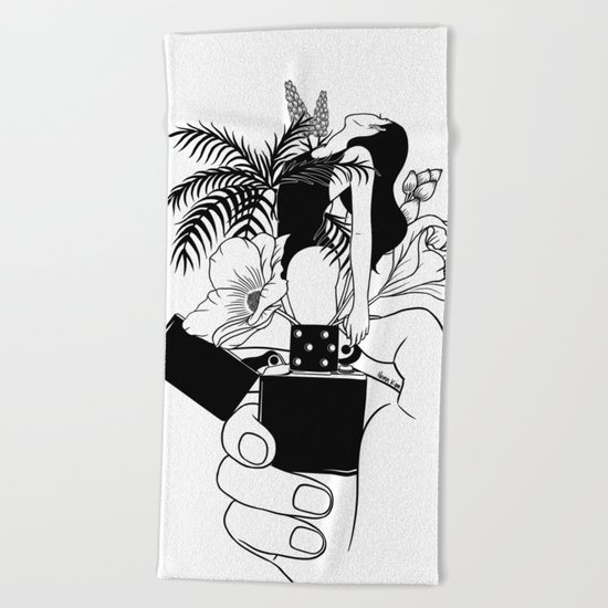 Light My Fire Beach Towel