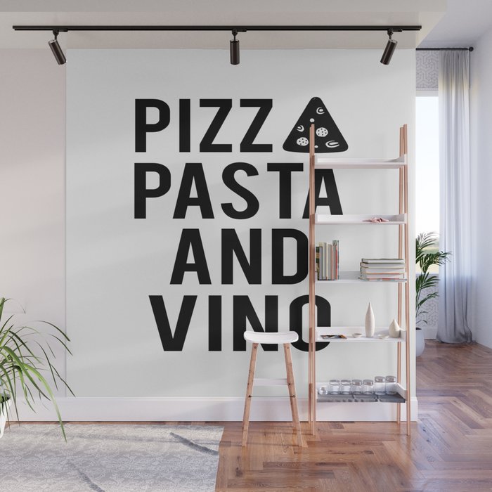 Printable Art Pizza Pasta And Vino Kitchen Wall Art Bar Decor Restaurant Decor Wall Mural By Aleksmorin