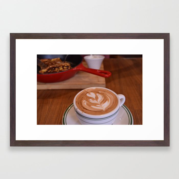 Caffe Macchiato With Breakfast Cafe Or Kitchen Decor Framed Art