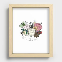 OH HELL NO Recessed Framed Print
